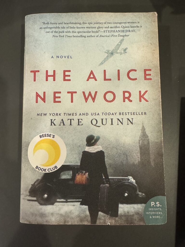 Cover of historical fiction book "The Alice Network"