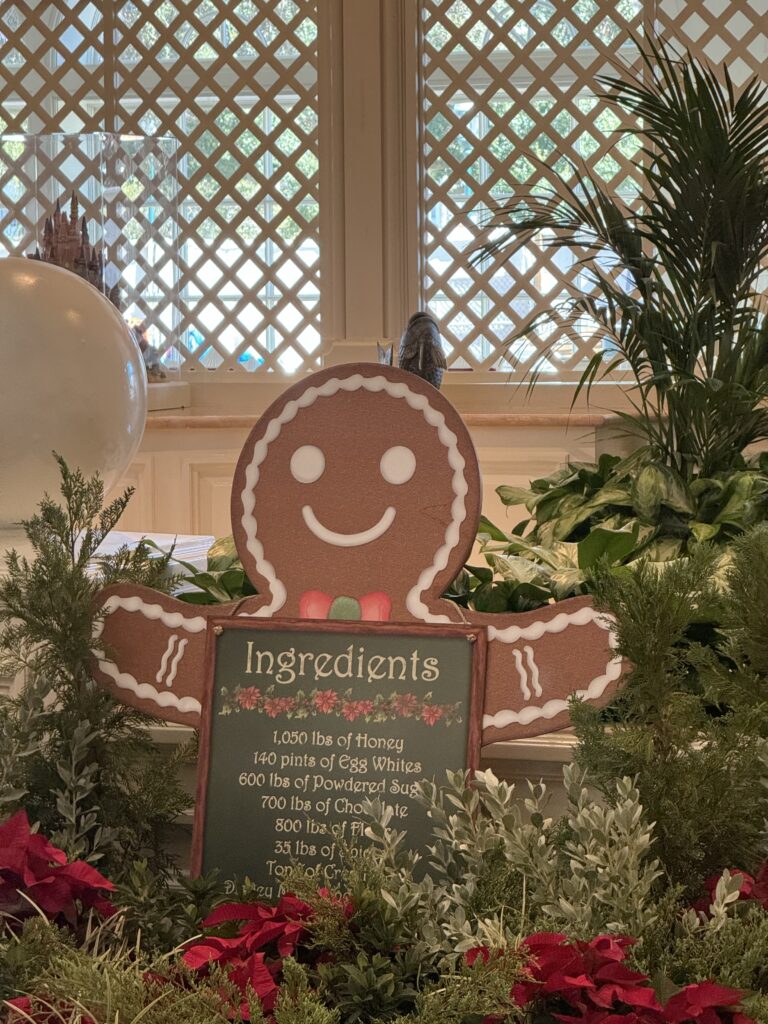 Grand Floridian gingerbread house ingredients